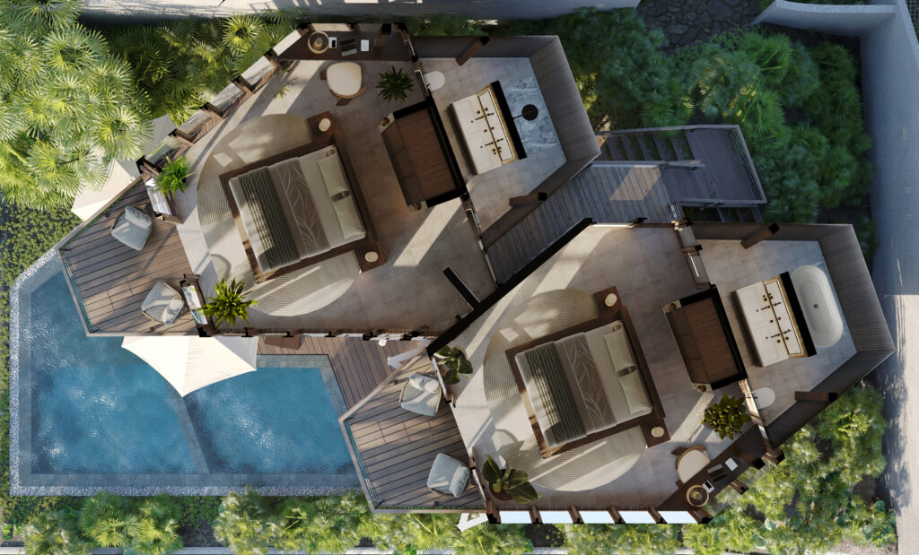 Мастерплан двухспальная вилла Jungle Flower Villas 2nd floor