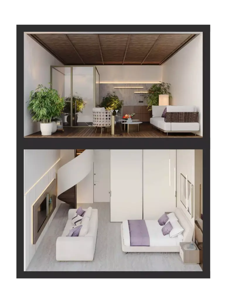 pandawa dream penthouse 66 m2 plan view